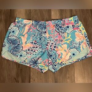 Lilly Pulitzer Ocean Trail Shorts in Bali Blue Once Upon a Time